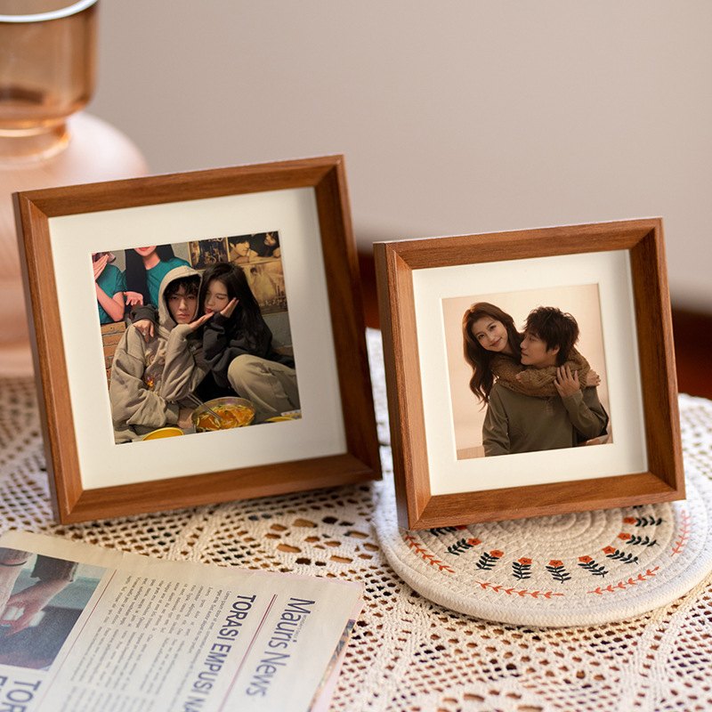 Square Small Photo Frame Creative Hollow Design 6inch 7inch 8 Oil Painting Stick Frame Tabletop DIY Mini Blank Frame Wall Hanging