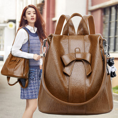 Trendy anti-theft backpack for women 2023 spring and summer new Korean style fashionable multi-purpose cute bow backpack travel bag