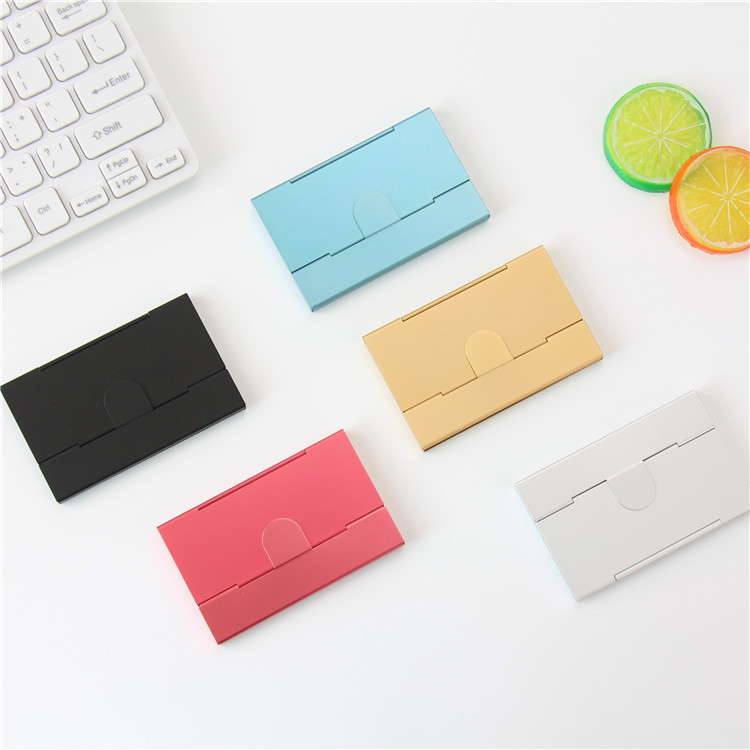Personalized Customized Metal Business Card Case Convenient Business Card Holder Large Capacity Business Men's Women's Simple Storage Card Box