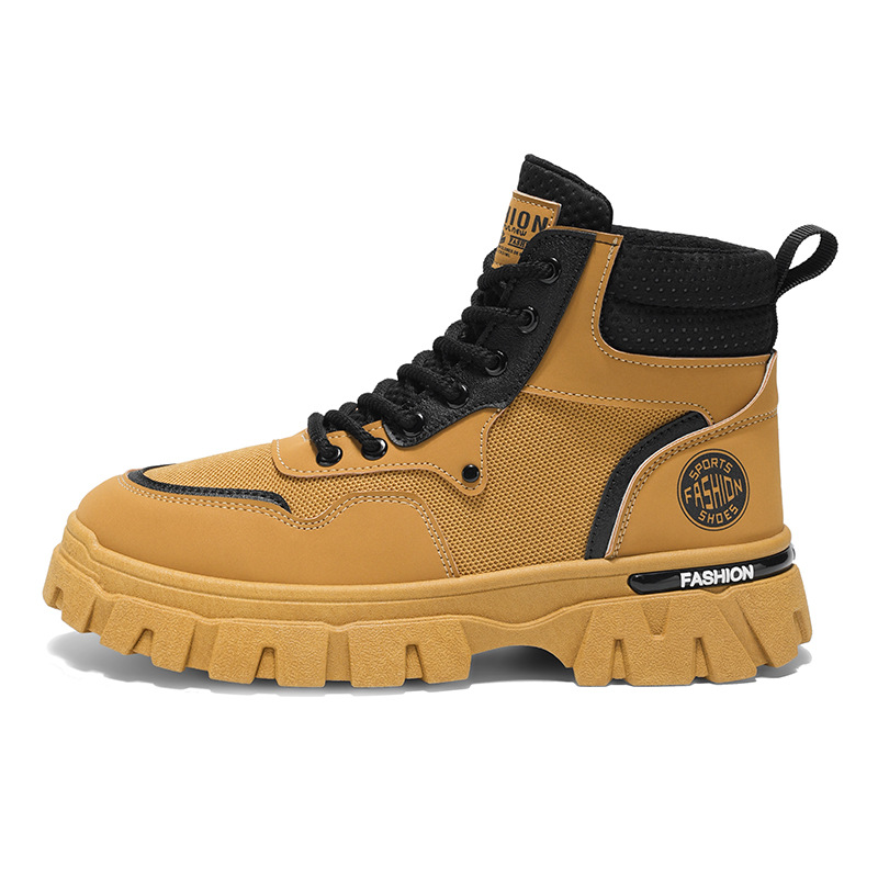 Zapatos de hombre otoño 2024 nuevas botas de trabajo de alto nivel tendencia masculina multifuncional con suela gruesa deportiva al aire libre botas Martin