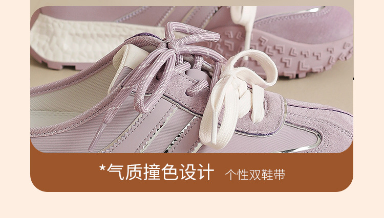 Dép sandal nữ xỏ ngón đế bệt phong cách thể thao Đức Huấn — KS110T Màu tím chi tiết 7