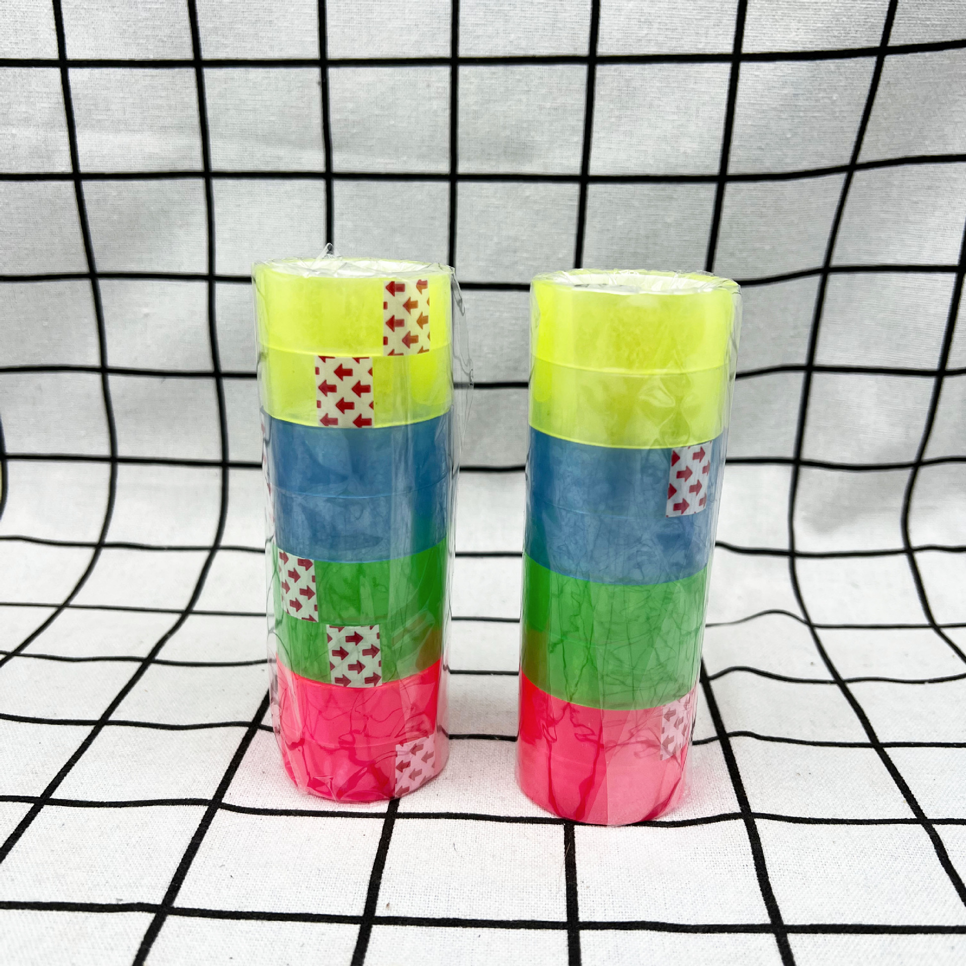 8个装透明胶带彩胶带批发小胶带胶布快递封口学生文具胶条