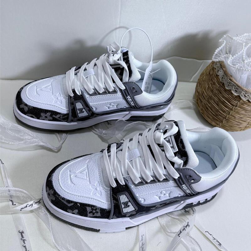 European Spring Men's Shoes 2026 New Original Casual Soft-Soled Color-Blocked Sports Shoes Low-Top Breathable Non-Slip Sneakers