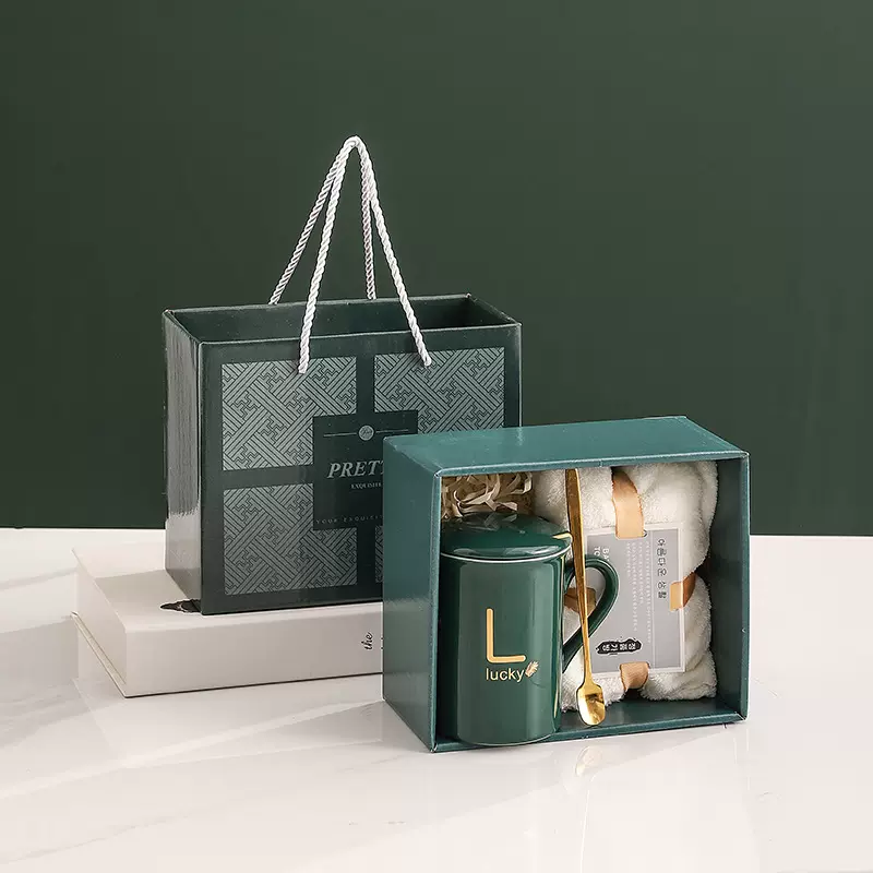 伴手礼婚礼回礼水杯套装礼盒马克杯父亲节印制logo陶瓷马克杯