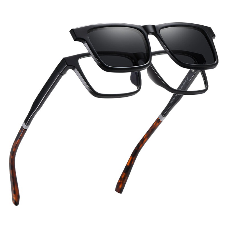 CG7703 ultra-luz TR90 miopía magnética gafas polarizadas hombres y mujeres gafas de sol cuadradas conductor conducción gafas de sol polarizadas