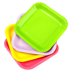 Children's handmade DIY colorful 7-inch paper plate for young children's creative craft materials, intelligent handmade toy, cartoon plate