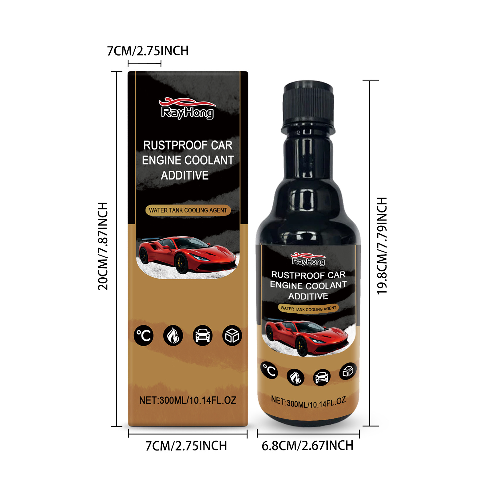 Rayhong Car Cooling System Protective Agent Engine Water Tank Anti-Corrosion and Anti-Scaling Additive Car Protection