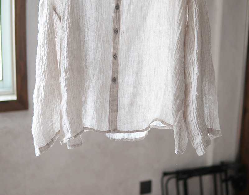 276 Color-woven Linen Breathable And Non-transparent Hand-embroidered Thread Sun-protective Shirt Jacket Women's Top_ecoleips.com