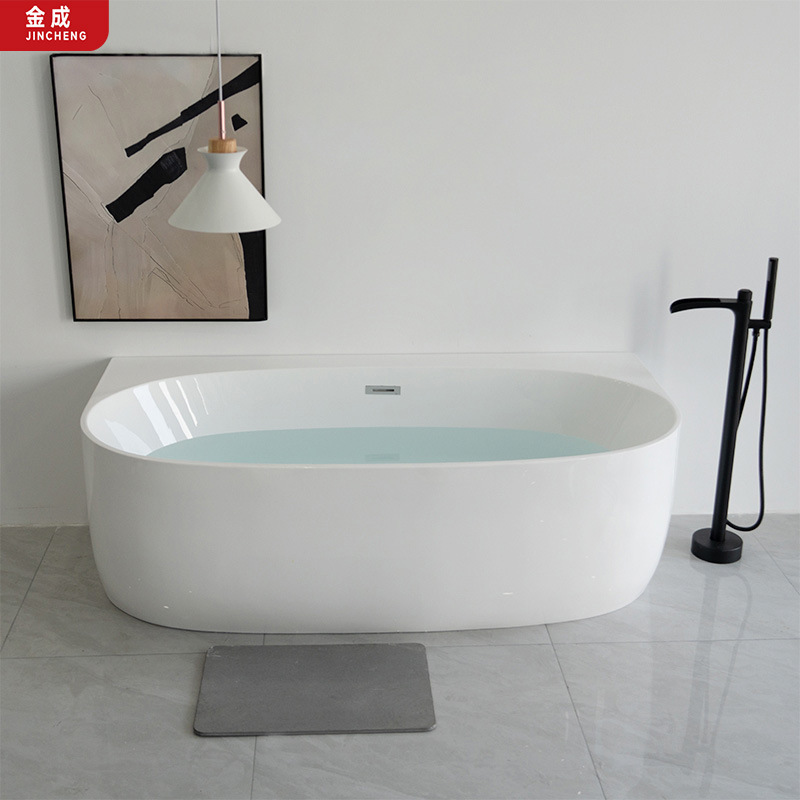 Jincheng Low-Priced Freestanding Bathtub 170cm with Drainage and Overflow, European E-Commerce Platform, Ce Certified