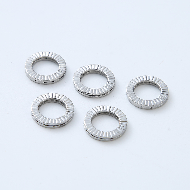 304不锈钢双叠自锁垫圈防松垫片 双面垫双层防松垫圈双面齿垫批发