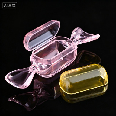 Cute Creative Mini Candy Packaging Box Nail Art Sequin Jewelry Storage Box Crystal Mud Transparent Dustproof Plastic Box