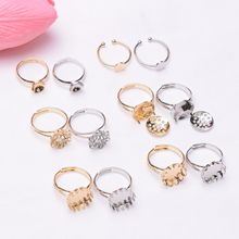 精品戒指空托蕾丝网盘DIY手工戒托包金14K保色饰品配件半成品批发