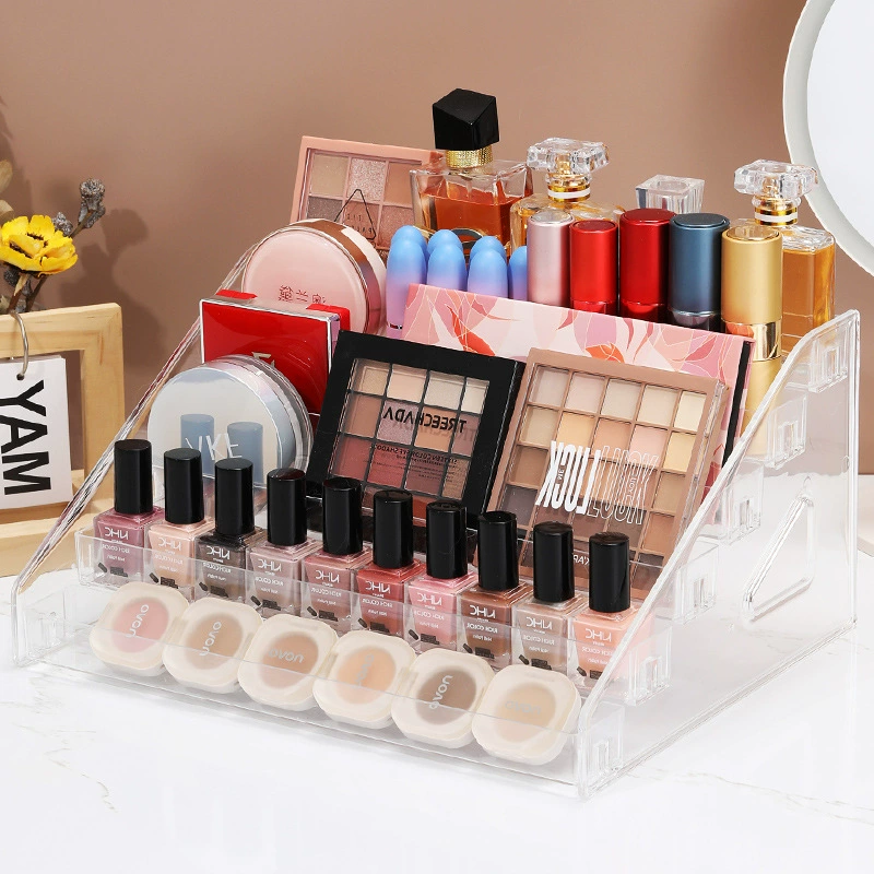 Cosmetic Table Storage Box, Acrylic Makeup Organizer, 1–7 Tier Display Stand, 32×9×7 cm