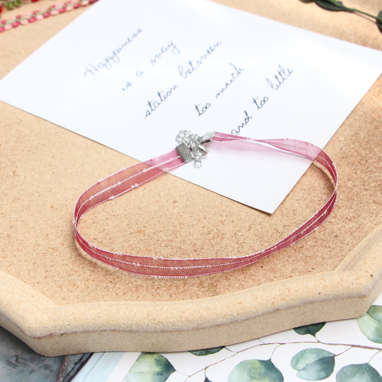 Alloy, Cloth Material Elegant Flower Alloy Cloth Choker Wholesale