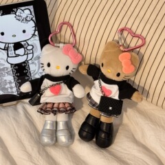 新しいかわいい長い脚キティぬいぐるみペンダントスカート着替えベビー服インスタイル人形ペンダントバッグキーホルダー