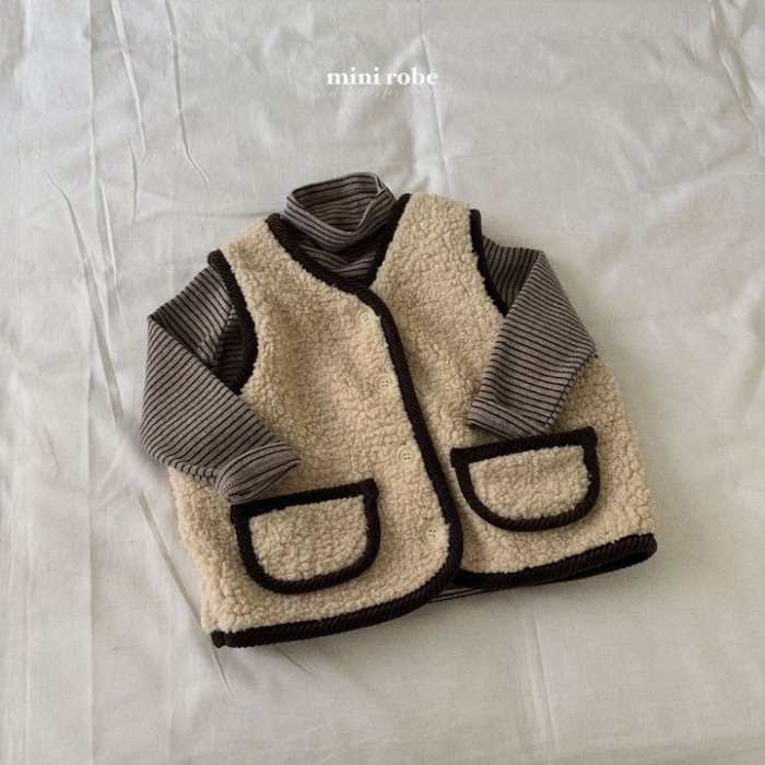 Niños y Niñas Chaleco de felpa bebé Otoño e Invierno ropa de estilo coreano ropa para niños bebé felpa engrosada Chaleco de desgaste exterior