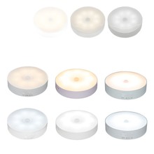 LED小夜灯床头卧室橱柜楼梯自动光控磁吸充电迷你智能人体感应灯