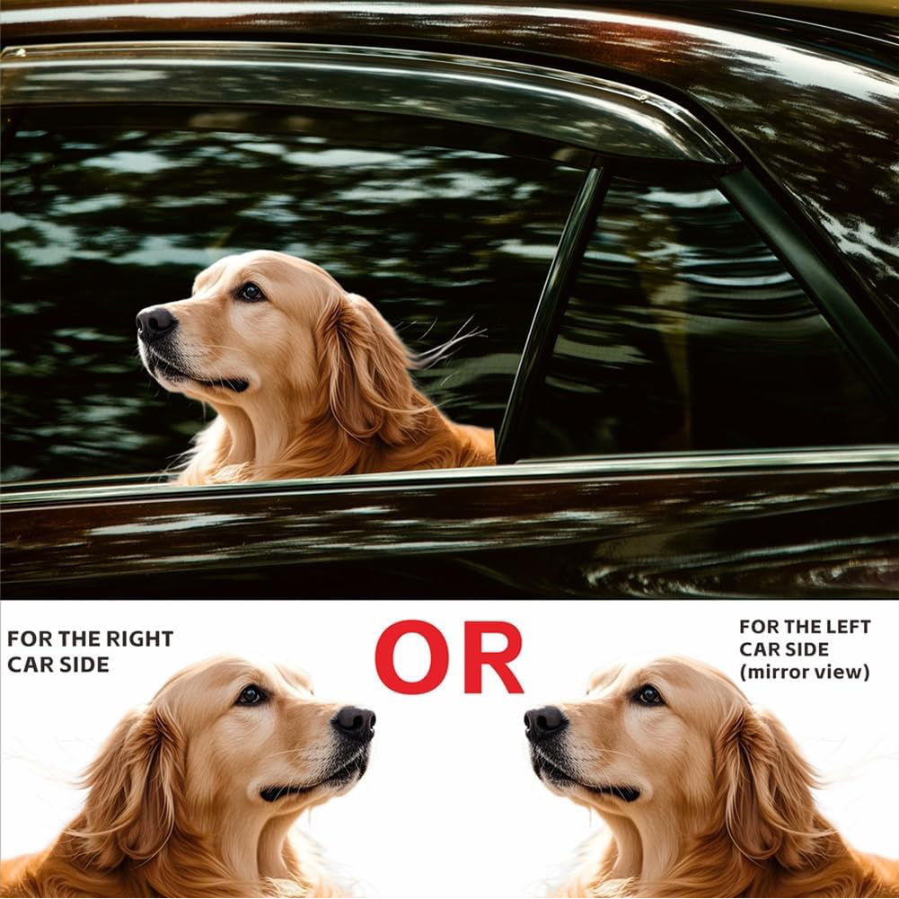3D Cute Puppy Sticker Car, Window Waterproof Fun Animal Sticker, Pair_voghion.com