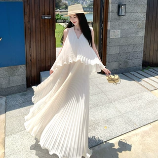 2026海边穿搭度假风薄纱背心吊带连衣裙女初夏独特漂亮小裙子超仙
