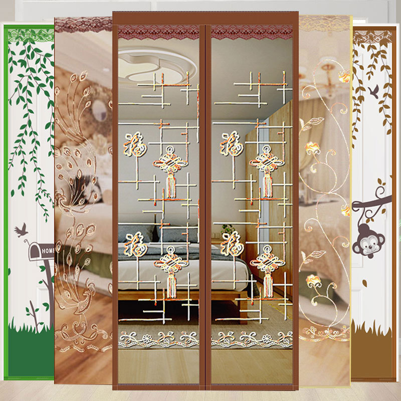 Ventilated door curtain 2025 new mosquito net door curtain rural sliding door special anti-fly mosquito impermeable curtain Ventilated door curtain 2025 new mosquito net door curtain rural sliding door special anti-fly mosquito impermeable curtain