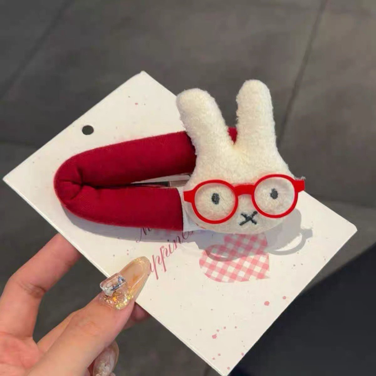 Side clip # Glasses rabbit