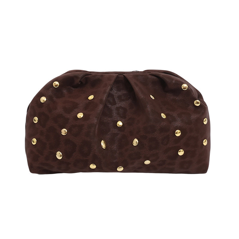Plegado de tendencia punto de onda de otoño invierno bolso de mano femenino bolso de cena de alta calidad ocio