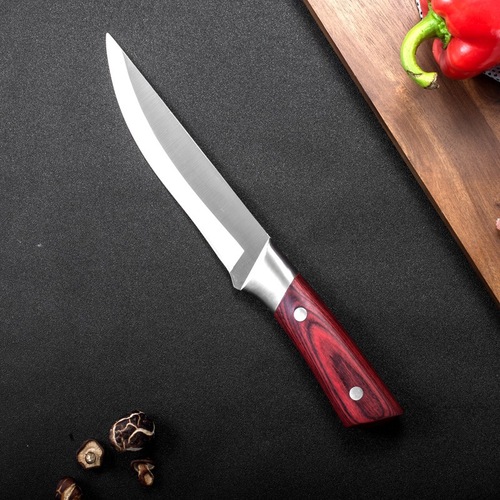 German chef's knife with wooden handle, splitting knife with leather sheath, household meat cleaver, meat joint factory multi-purpose knife, boning knife