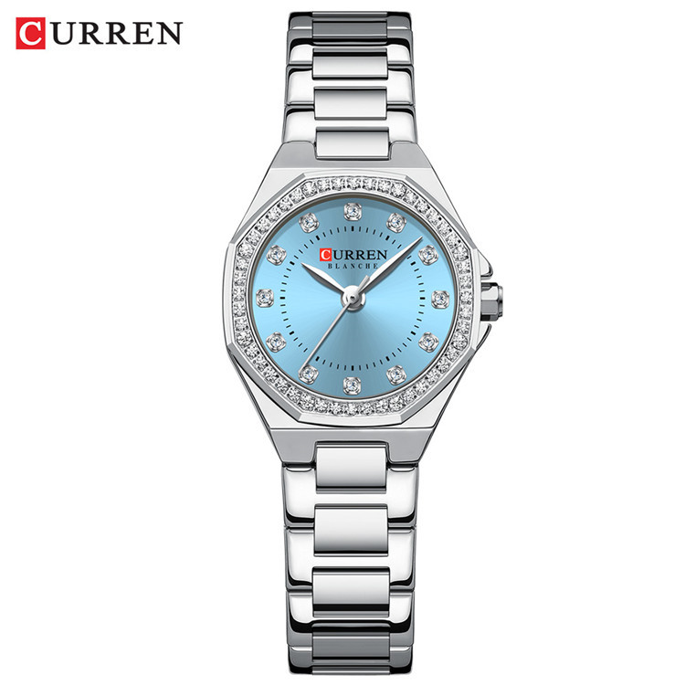 CURREN / CURREN 9100 moda minimalista hombre mujer casual reloj de diamantes disco hombre relojería