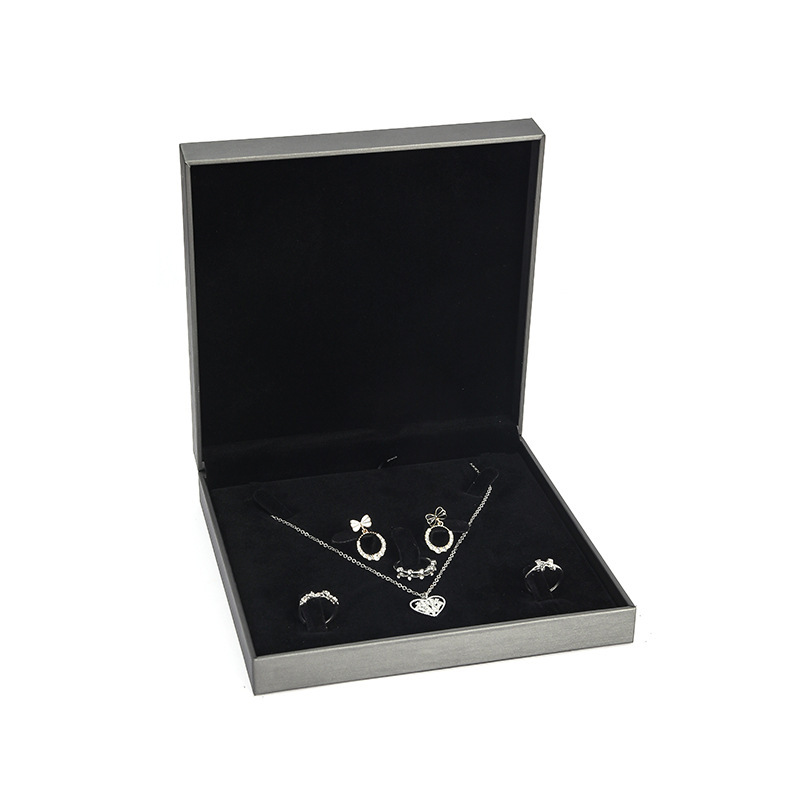 Nuevo anillo de cuero PU de alta calidad collar pendientes colgante caja de joyería regalo de vacaciones caja de joyería