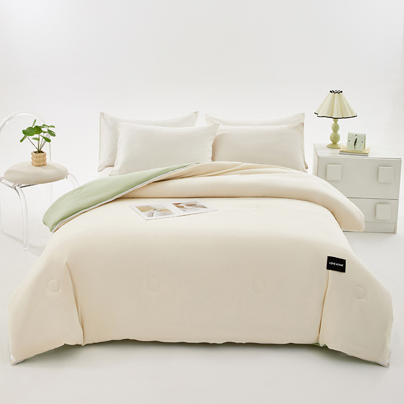 edredón de fibra de soja, edredón de invierno, edredón de invierno, edredón de algodón caliente, edredón de primavera y otoño, aire acondicionado para dormitorios individuales, general en cuatro estaciones