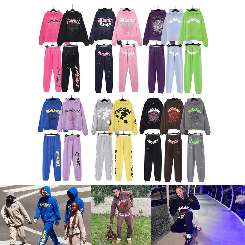 American Trendy Brand Sp5Der 555 555 Star Print Hoodie Sweatshirt Pants Suit for Men and Women American Trendy Brand Sp5Der 555 555 Star Print Hoodie Sweatshirt Pants Suit for Men and Women