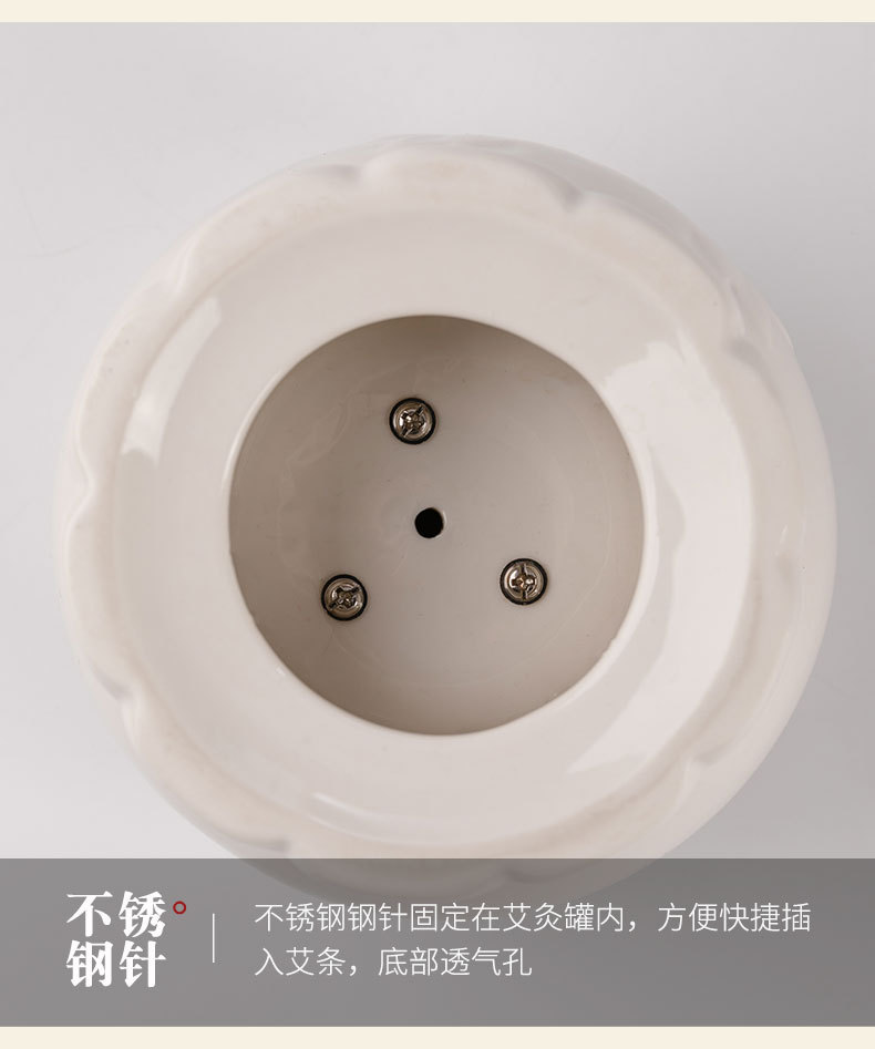 Ceramic Moxa Jar Warm Moxibustion Device for Body Back and Meridian Care Home and Spa Use specifications