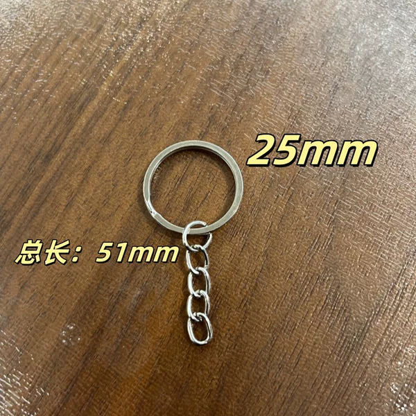 DIY Jewelry Accessories 25mm Metal Key Ring Single Ring Lobster Clasp Eco-Friendly Chain Keychain Doll Pendant