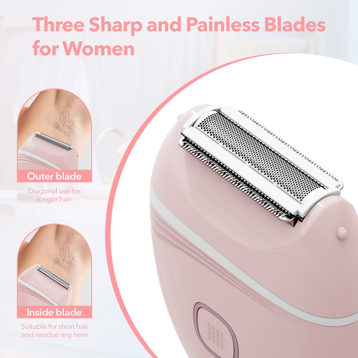 Charging women's shaver electric hair removal device cross-border armpit hair private vagina shaver whole body hair removal device shaver 4