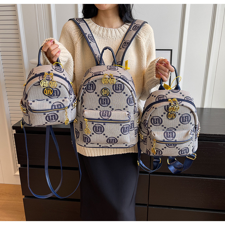 Zaino donna stile urbano minimalista zainetto casual jacquard_voghion.com