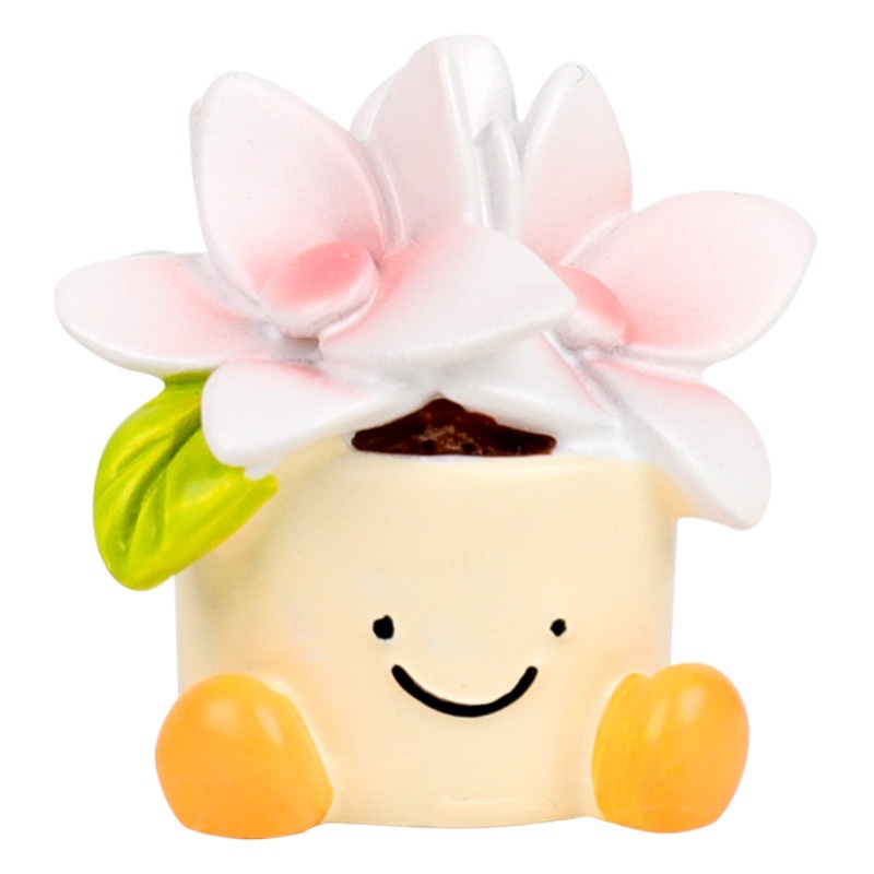 Accesorios para coche bonitos, plantas en maceta, flores, pequeños adornos para coche, mini decoraciones para salpicadero, sensación de alta gama, transfronterizo