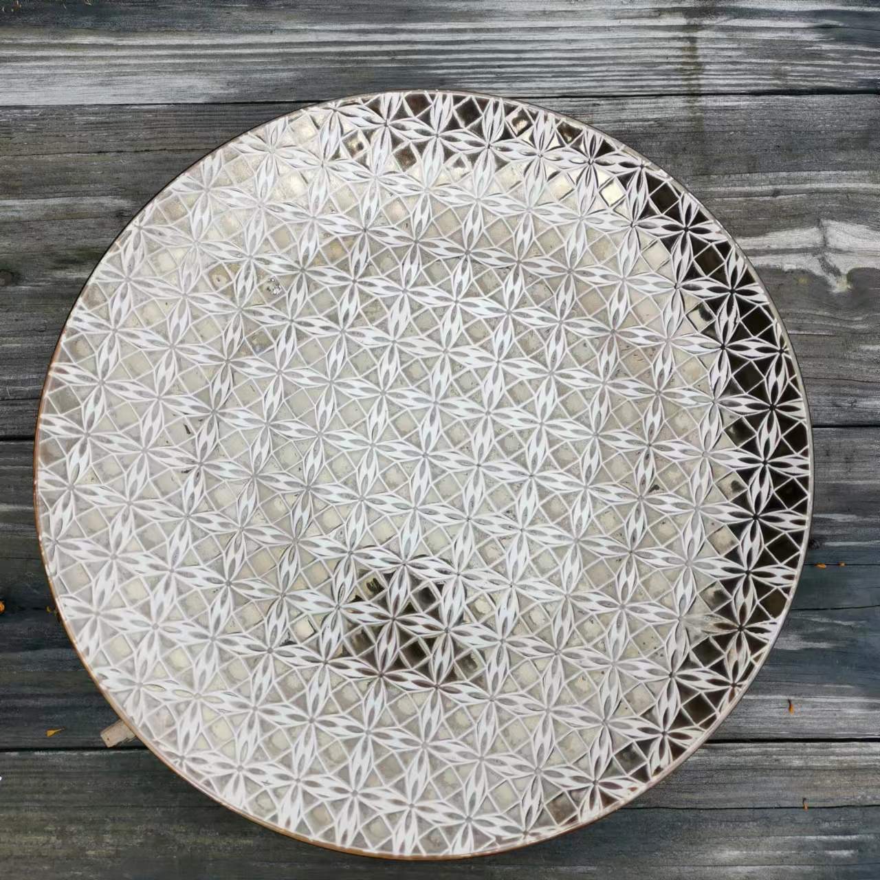 Grieta de hielo creativo plato de forma especial de alta apariencia postre de cerámica bandeja de té plato de hogar plato de ensalada de frutas plato occidental