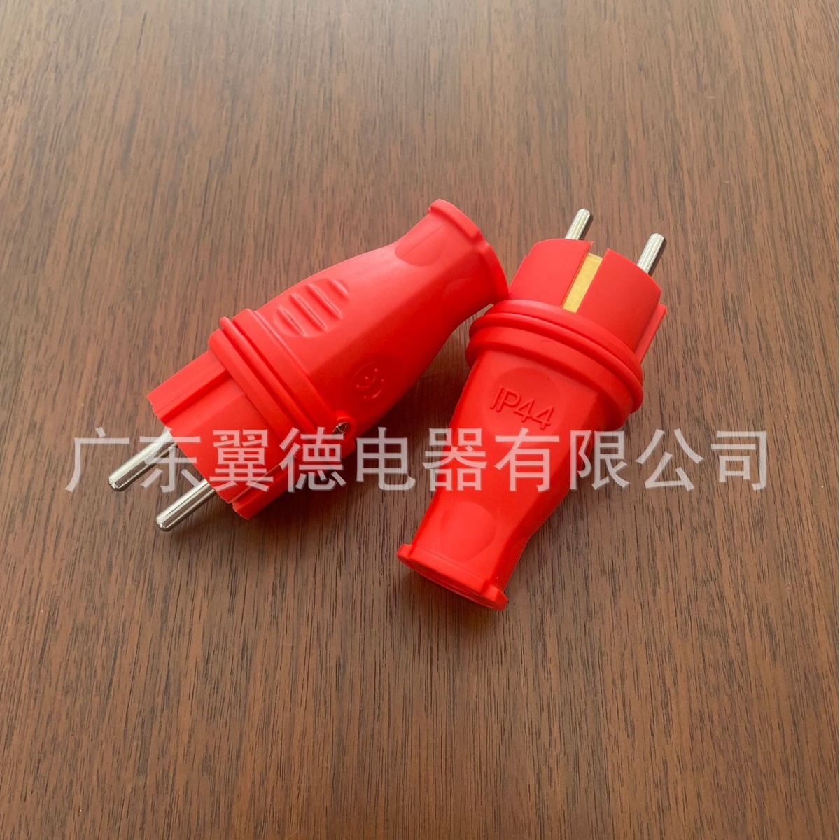 翼德电厂家直销LJ-R012欧式橡胶组装插头 2P+E俄罗斯德式防水插头