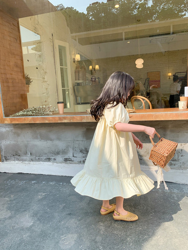 Children's sweet dress summer style girls ruffle skirt children's skirt 3-8 years old children's clothing one piece drop shipping