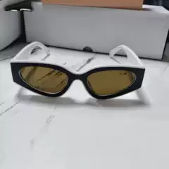 2025 New European and American Fashion Versatile Sunglasses Cat-Eye Brown Lens Sunglasses Korean Version Panda Black and White