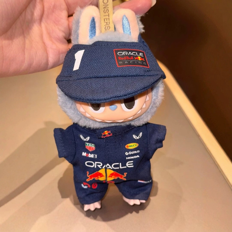 labubu赛车服娃衣红色法拉利汉密尔顿一二三代拉布布衣服帽子批发|undefined