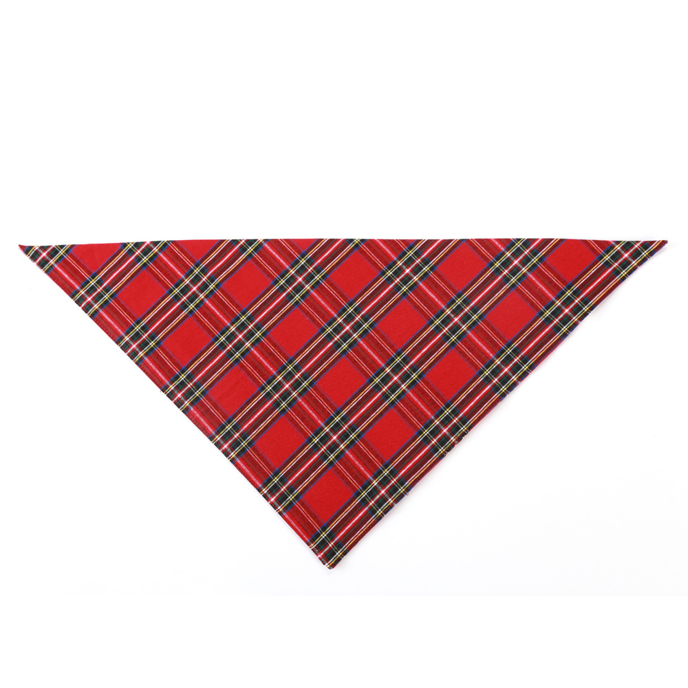 Fabricante en stock transfronterizo Amazon popular perro mascota saliva toalla tela cruzada perro bufanda mascota triángulo toalla