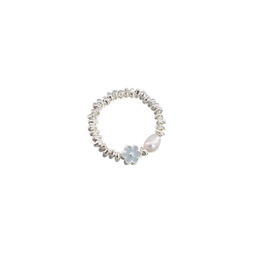 Korean 925 Pure Silver Plain Band Ring for Women, Non-Fading, Versatile Ending Ring, Ins Design, High-End Sense of Style, Fashion Open Ring