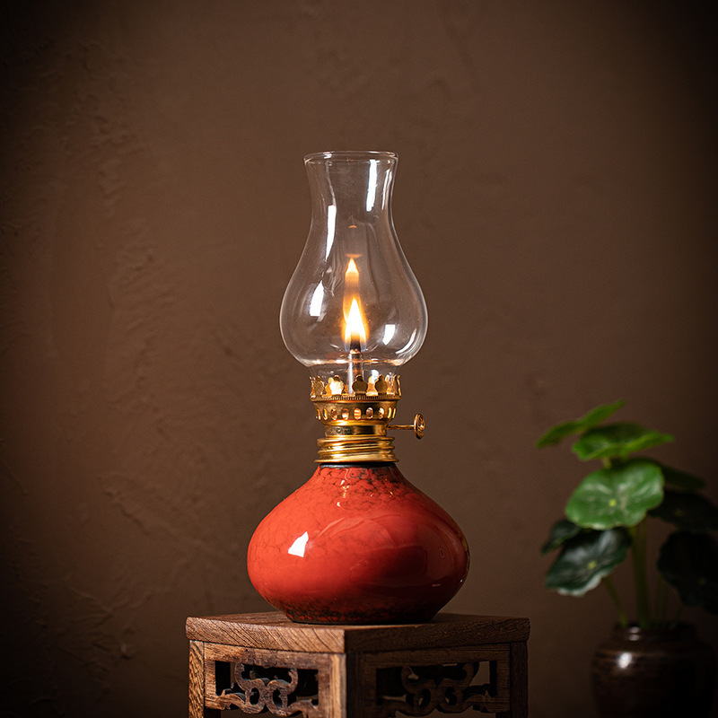 Butter Lamp, Camping Style Everlasting Lamp, Ceramic Household Kerosene Lamp, Atmosphere Night Light, Butter Incense Burner, Aromatherapy Lamp