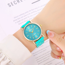 外贸条丁刻度手表男日内瓦休闲简约编织网带石英表批发爆款腕表