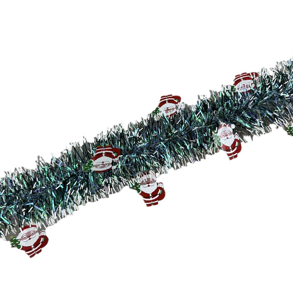 Nuevas líneas de color de Navidad transfronterizas Papá Noel calcetines de Navidad muñeco de nieve decoración de color de 2 metros