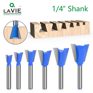 1/4 handle woodworking dovetail knife mouth Xun knife carbide woodworking milling cutter engraving machine trimming machine tool mortise joint