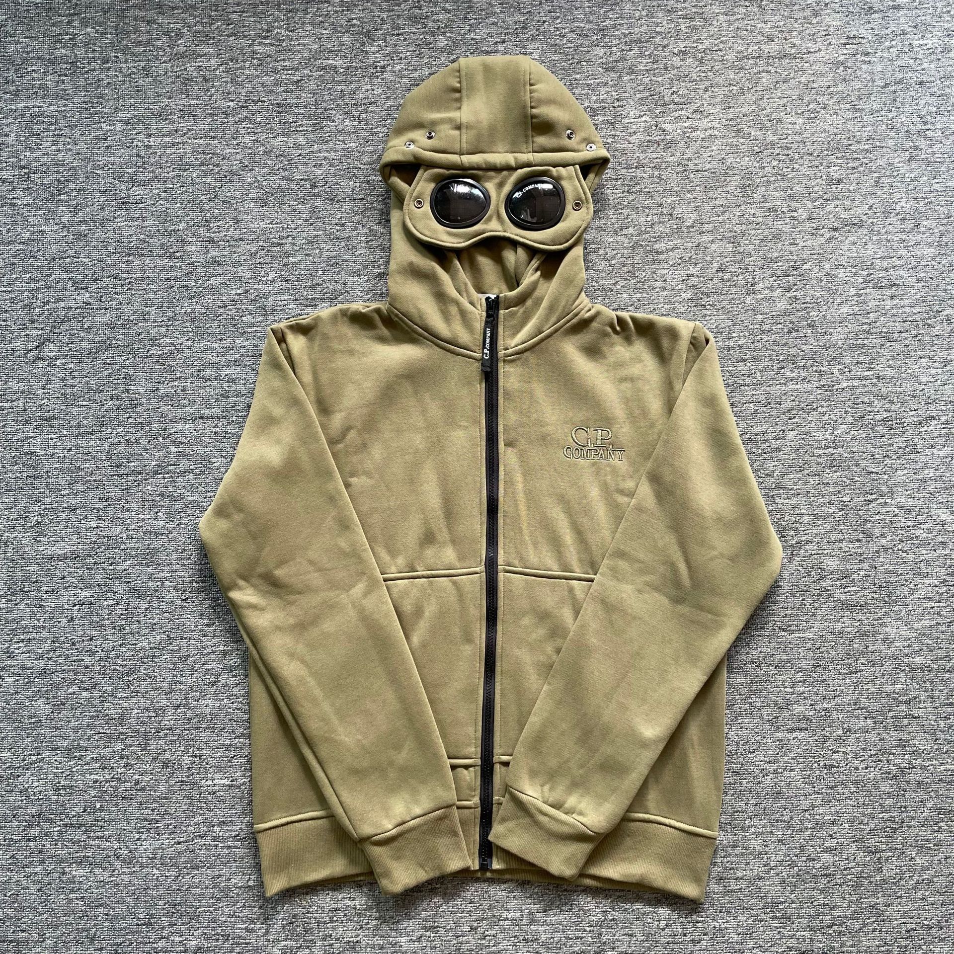 Felpa con cappuccio da uomo Marchio trendy Primavera autunno inverno nuovi occhiali CP da coppia con lenti circolari e felpa con cappuccio con cerniera_voghion.com