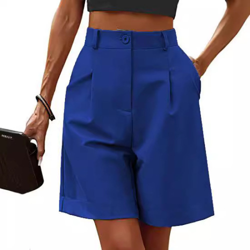 New Women Summer Thin High-Waisted Loose Fitting Slim Straight Leg Casual Breathable Wide Leg Five-Eight Pants