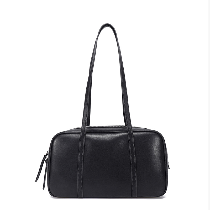 Genuine Leather Women's Handbag 2025 New Fashion Shoulder Bag Luxury Boston Pillow Bag Commuter Versatile Crossbody Bag - Thumbnail 7